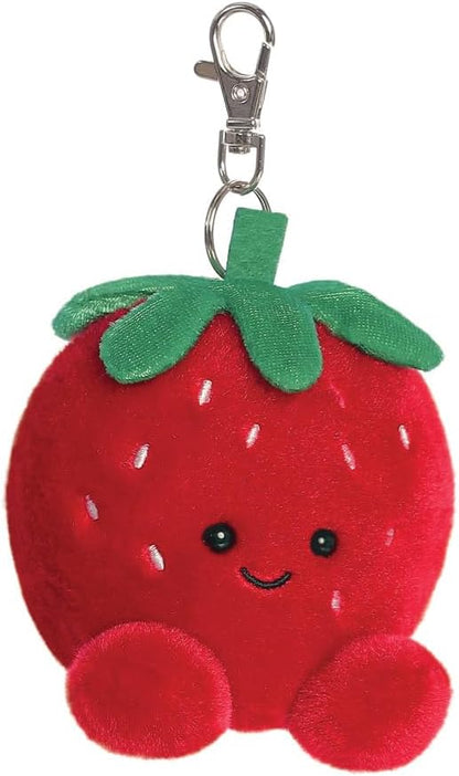 AURORA 34062, Palm Pals Juicy Strawberry Clip-On, 10cm, Soft Toy, Red