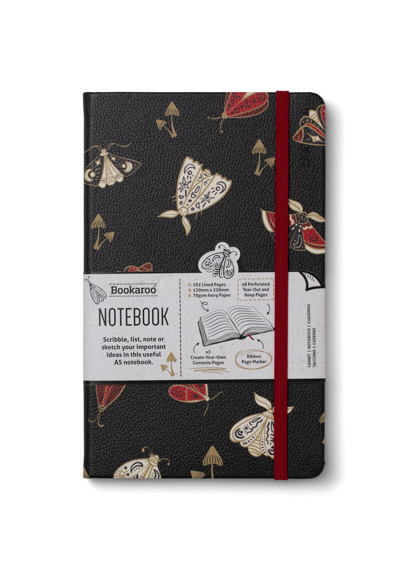 IF Bookaroo Notebook A5 Journal - Dark Moths