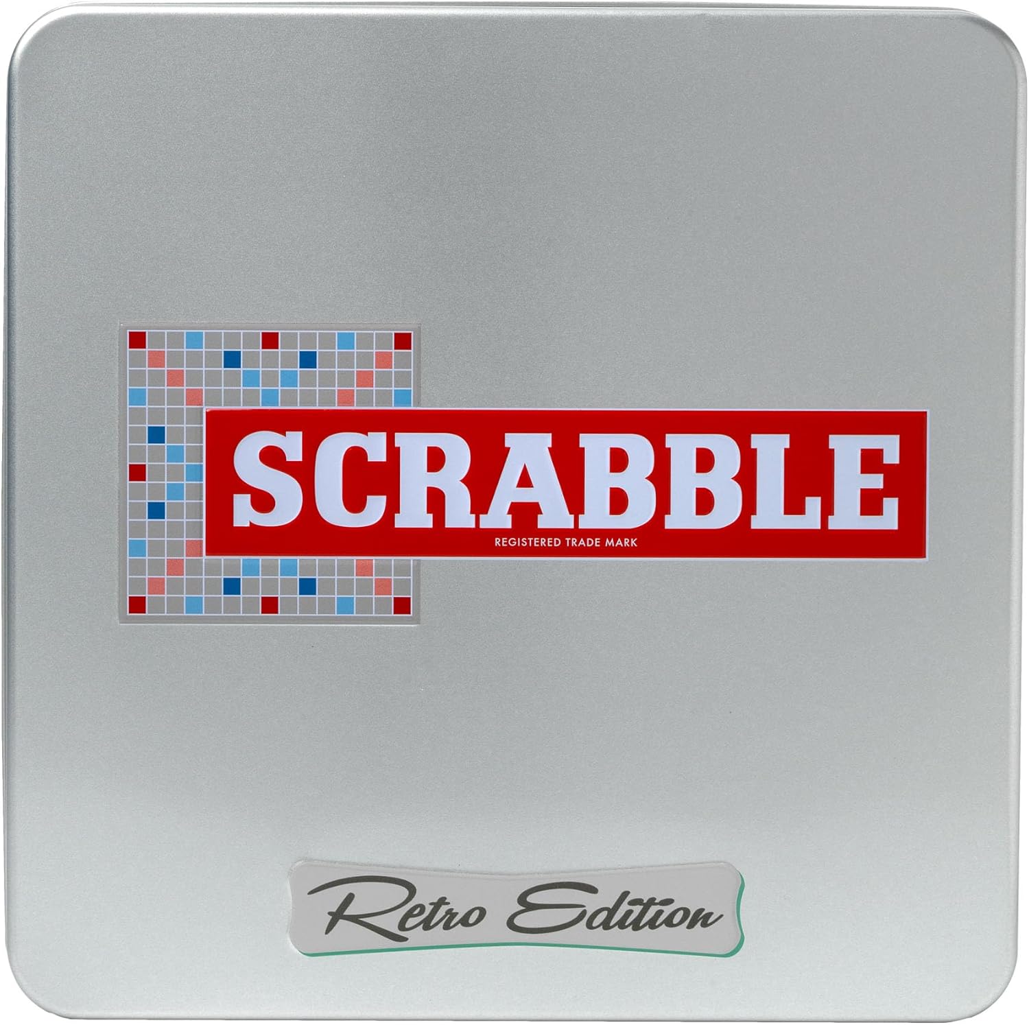 Scrabble Retro Edition Tin | Beautifully presented in a collector's tin with wooden racks and tiles | Classic Games | For 2-4 Players | Ages 10+