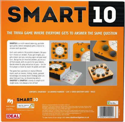 Smart 10 (UK Version) | The Play and Pass Trivia Game | Family Quiz Game | For Quiz Lovers | Ages 10+