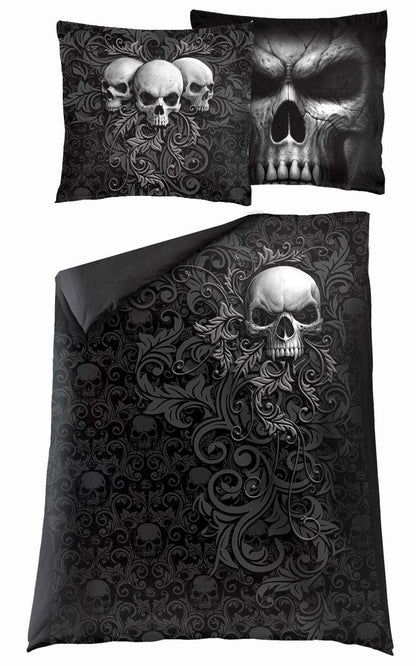 Spiral - Skull Scroll - Single Duvet Cover + UK And EU Pillow case - L