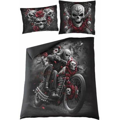Spiral - Skulls N' Roses - Double Duvet Cover + UK And EU Pillow case - L