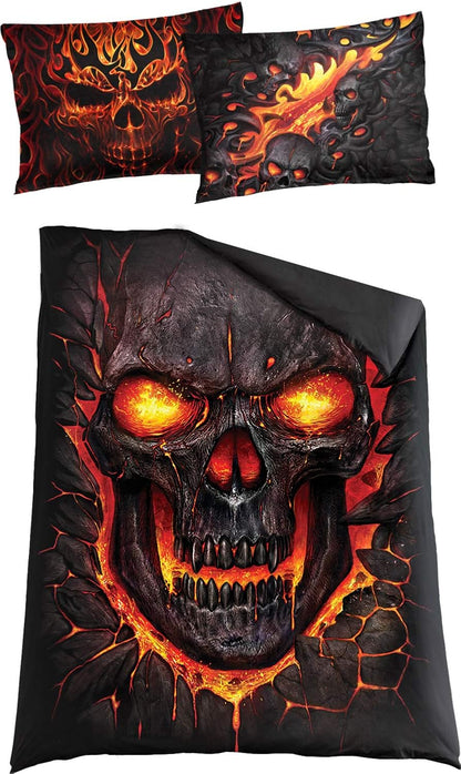 Spiral - Skull Blast - Single Duvet Cover + Uk And Eu Pillow Case - L