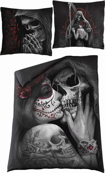 Spiral - Dead Kiss - Single Duvet Cover + UK And EU Pillow case - L