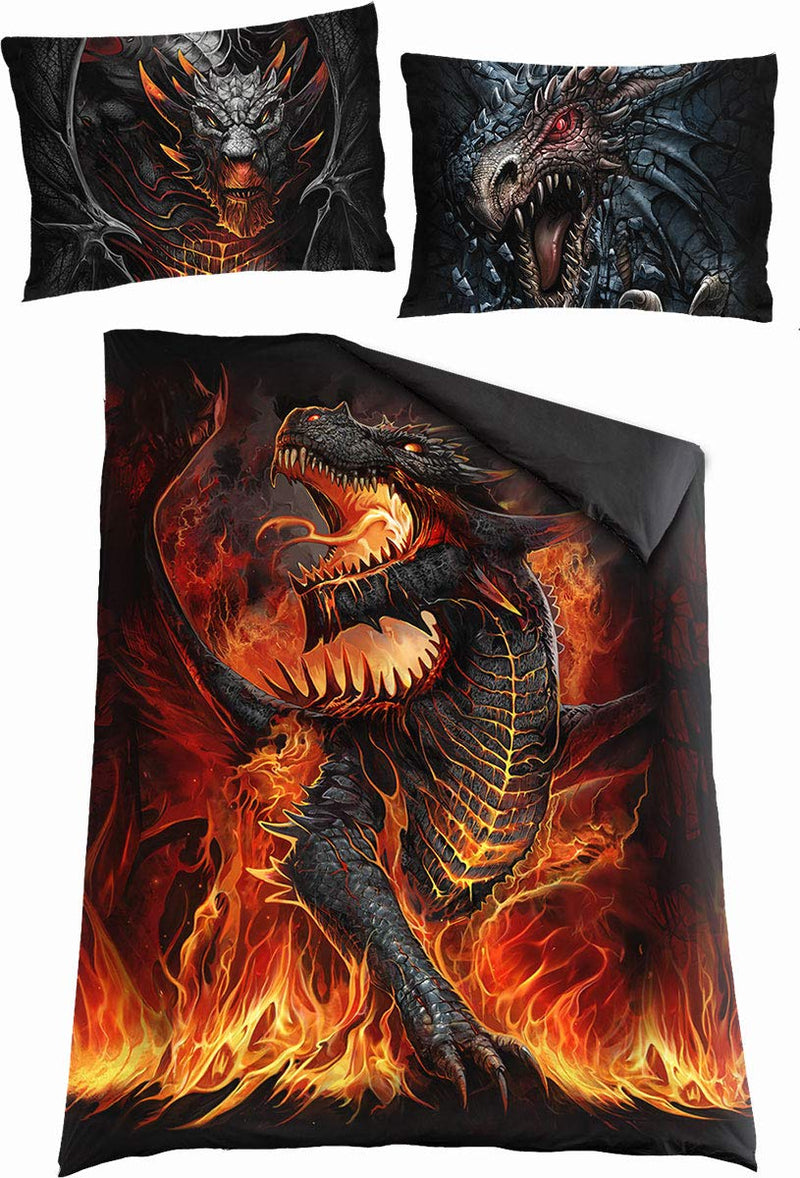 Spiral - Draconis - Single Duvet Cover + Uk And Eu Pillow Case - L