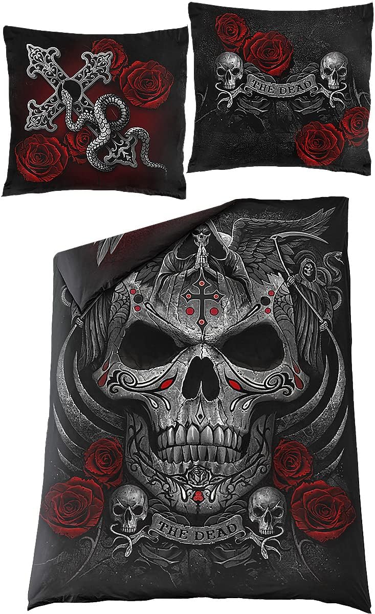 Spiral - The Dead - Single Duvet Cover + Uk And Eu Pillow Case - L