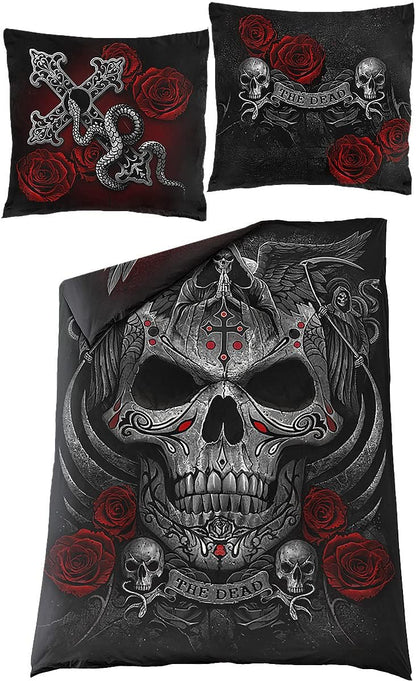 Spiral - The Dead - Single Duvet Cover + Uk And Eu Pillow Case - L