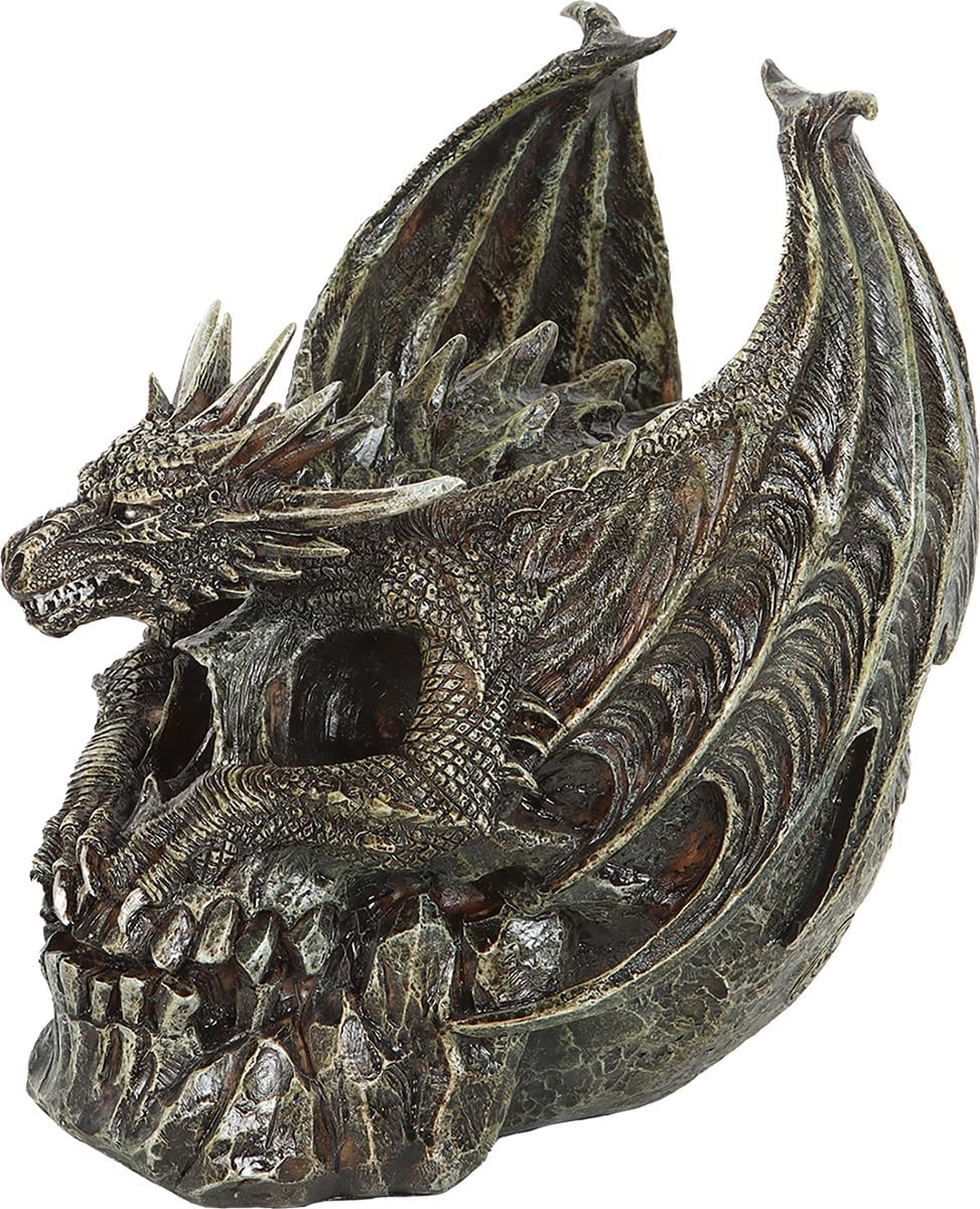 Spiral - Draco Skull - Desk Top Sculpture