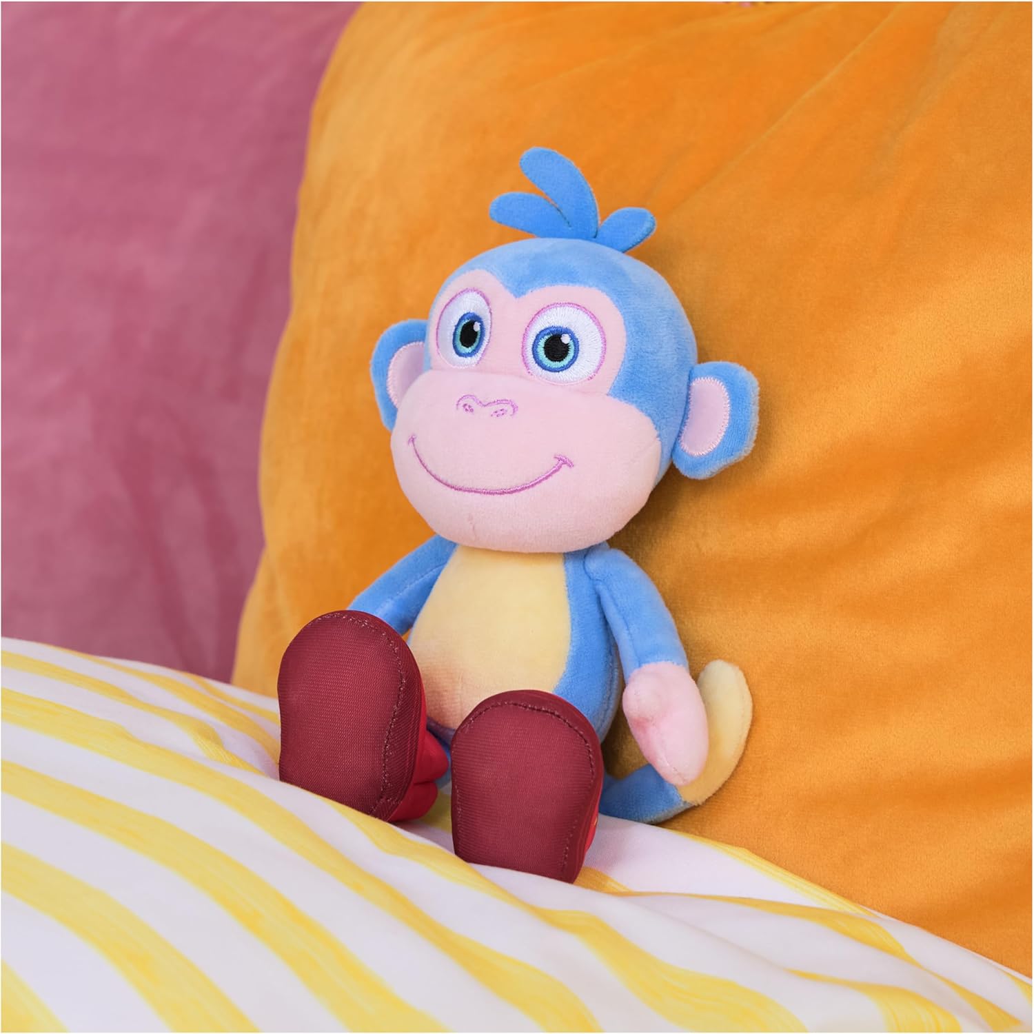 Dora Official Boots Plush Doll, Educational Toys, Plush Toys, Stuffed Monkey for Ages 3 and Up, 8”