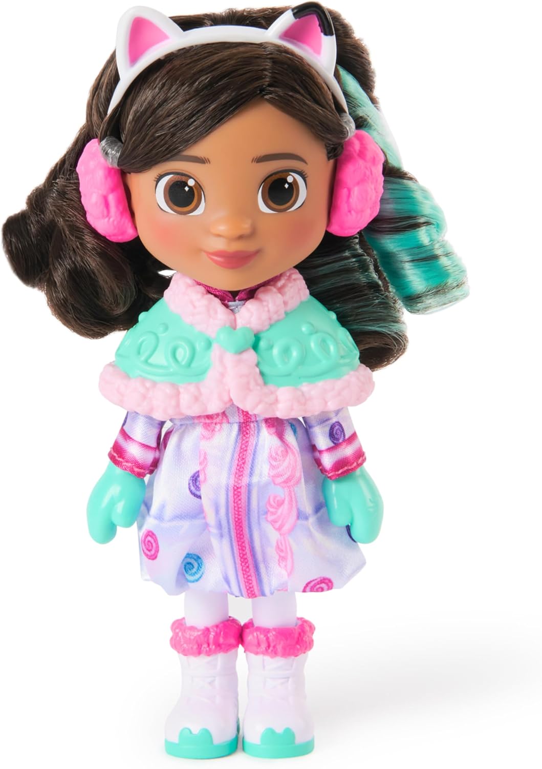 Gabby's Dollhouse: The Movie, Sweetest Treat Gabby, 15-cm Doll, Confection-Themed Snow Gear and Accessories, Kids Toys for Girls and Boys Ages 3 and Up