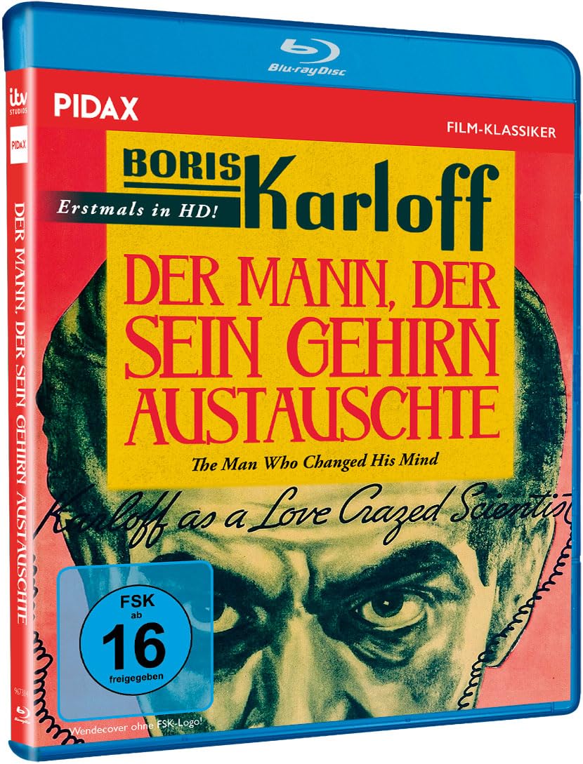 Der Mann, der sein Gehirn austauschte (The man who changed his mind) / Horror-Klassiker mit „Frankenstein“ Boris Karloff + Bonusfilm (Pidax Film-Klassiker