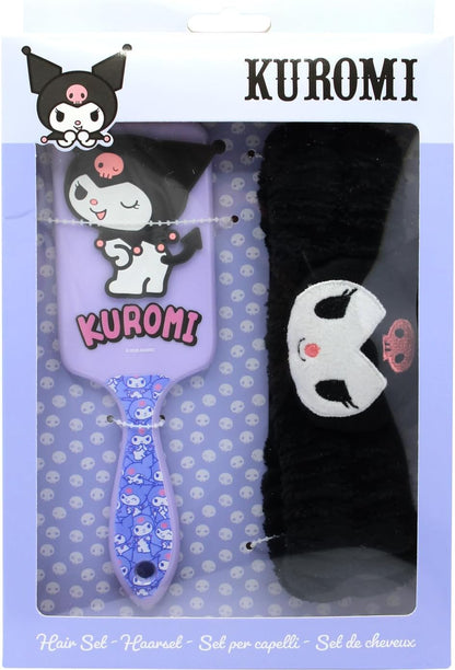 Joy Toy Kuromi Set spazzola e fascia in peluche in confezione regalo