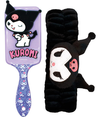 Joy Toy Kuromi Set spazzola e fascia in peluche in confezione regalo