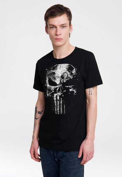 Logoshirt® Marvel Comics I Punisher I Mercury Skull I Print T-Shirt I Men & Women I Short Sleeve I Licensed Original Design