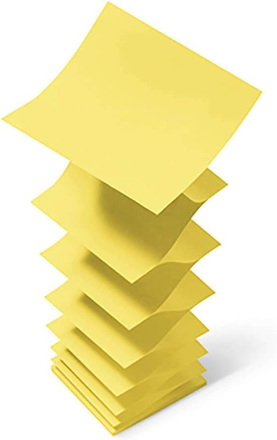 Post-It Foglietti Adesivi Z-Notes, Giallo Canary, 10 blocchetti, 100 Fogli per blocco, 76 mm x 76 mm, Confezione in Cartoncino, 100% PEFC - per Appunti, Elenchi & Promemoria