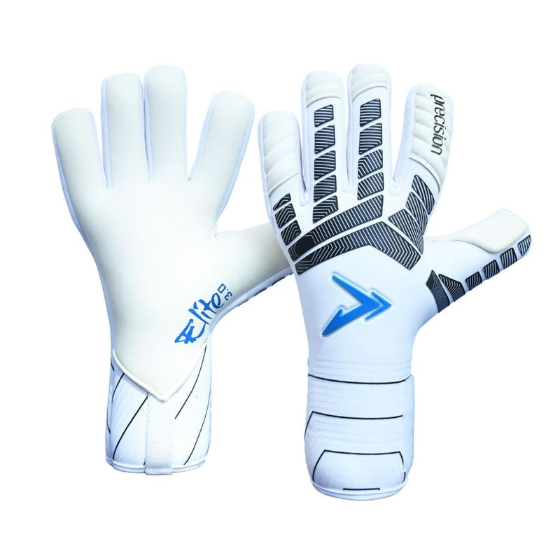 Precision Elite 3.0 Contact Goalkeeper Gloves, 4 mm Black Contact Latex Grip, Super Lite Negative Cut, Strapless or Strapped Fit