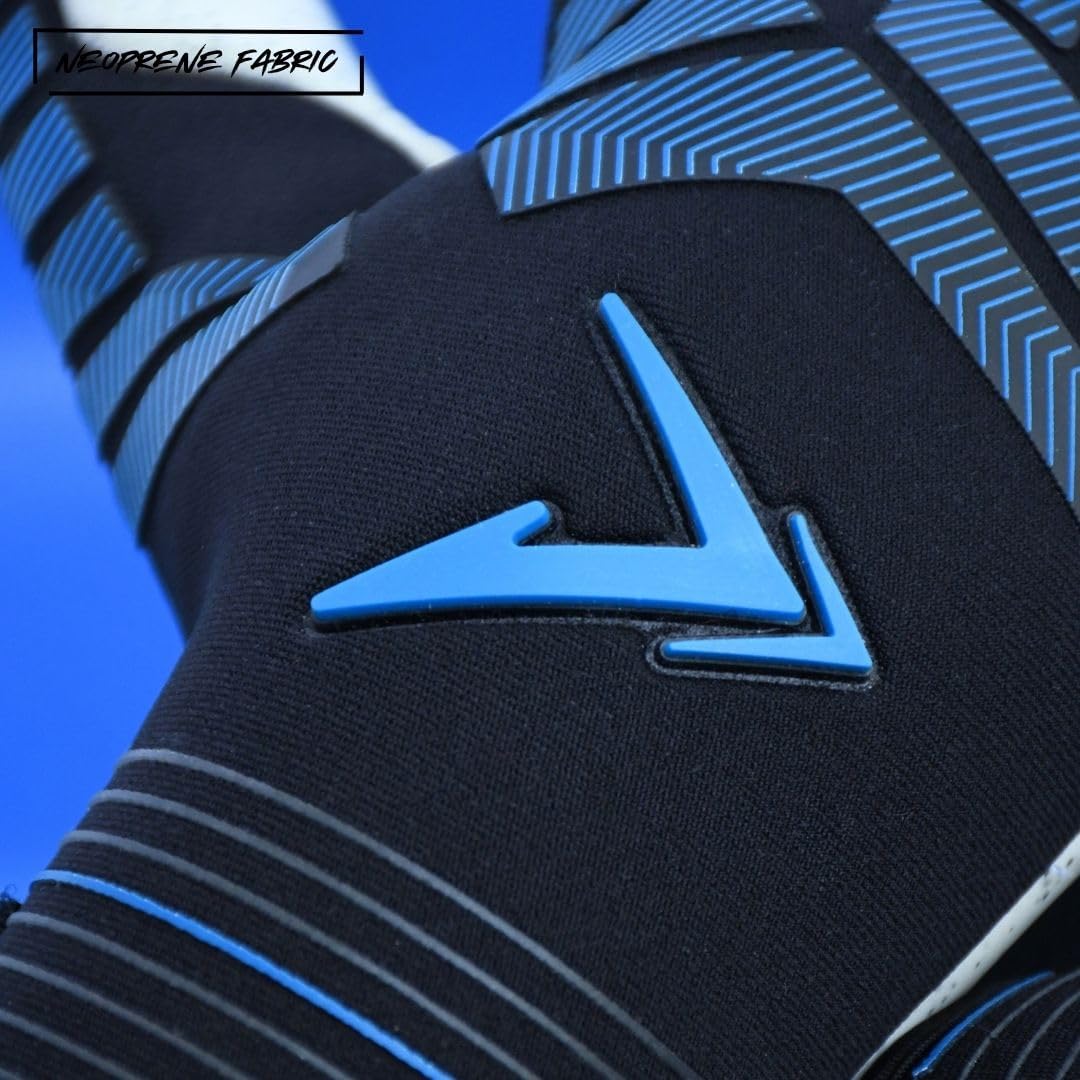 Precision Elite 3.0 Quartz Goalkeeper Gloves, 4 mm Quartz plus Latex Grip, All Weather, Super Lite Negative Cut, Strapless or Strapped Fit