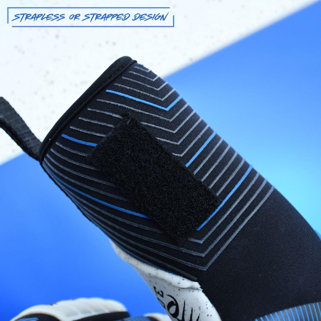 Precision Elite 3.0 Quartz Goalkeeper Gloves, 4 mm Quartz plus Latex Grip, All Weather, Super Lite Negative Cut, Strapless or Strapped Fit