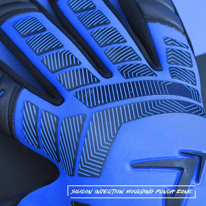 Precision Elite 3.0 Grip Goalkeeper Gloves, 4 mm Blue NB Grip Latex Palm, Super Lite Negative Cut, All Weather Strapless or Strapped Fit