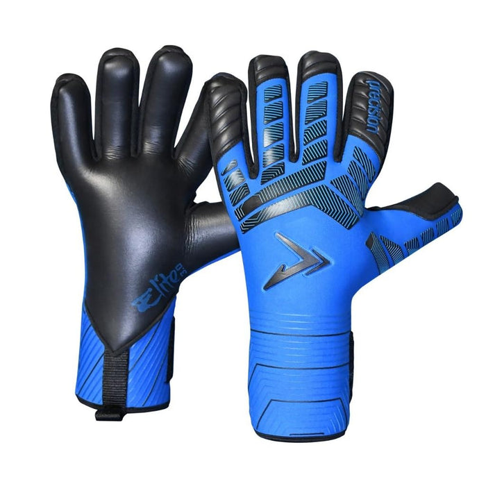 Precision Elite 3.0 Grip Goalkeeper Gloves, 4 mm Blue NB Grip Latex Palm, Super Lite Negative Cut, All Weather Strapless or Strapped Fit
