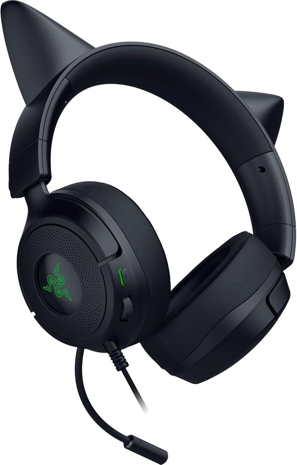 Razer Kraken Kitty V3 X - Bedrade Kitty-headset voor gaming - Iconische Kitty-oren - 270 g lichtgewicht - HyperClear cardioïde microfoon - TriForce 40 mm drivers - 3,5mm aansluiting | Zwart
