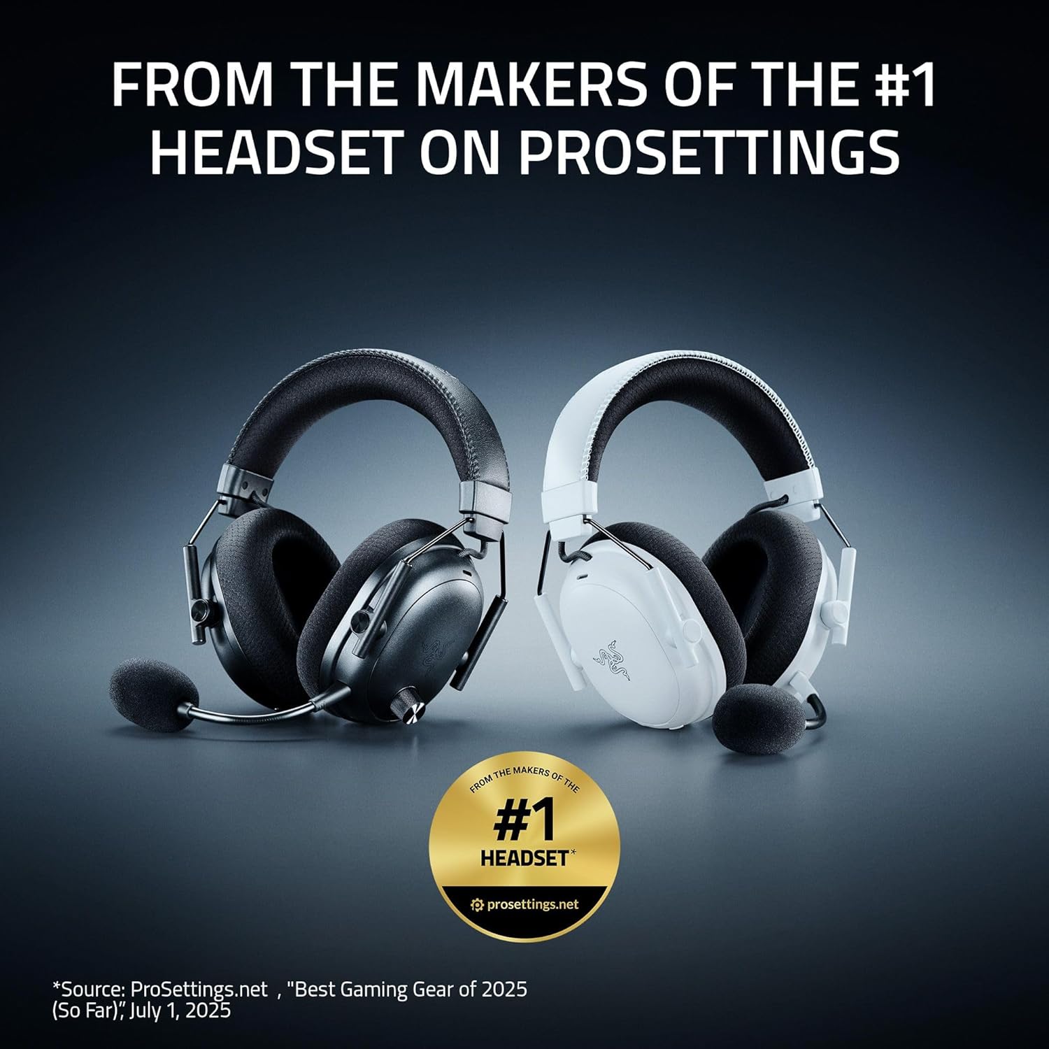 Razer BlackShark V3 Pro - Wireless ANC Esports Headset - Active Noise Cancellation - Drivers 50mm - Detachable HyperClear Mic - Wireless HyperSpeed 2,4 GHz & Bluetooth - FPS - PC/Mac | White
