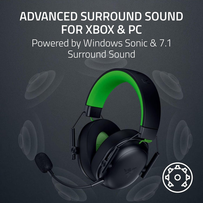 Razer BlackShark V3 X HyperSpeed for Xbox - Wireless esports Headset - Ultra Lightweight 270 g - TriForce 50mm Driver - Detachable Mic - HyperSpeed 2,4 GHz & Bluetooth - Xbox/PC | Black
