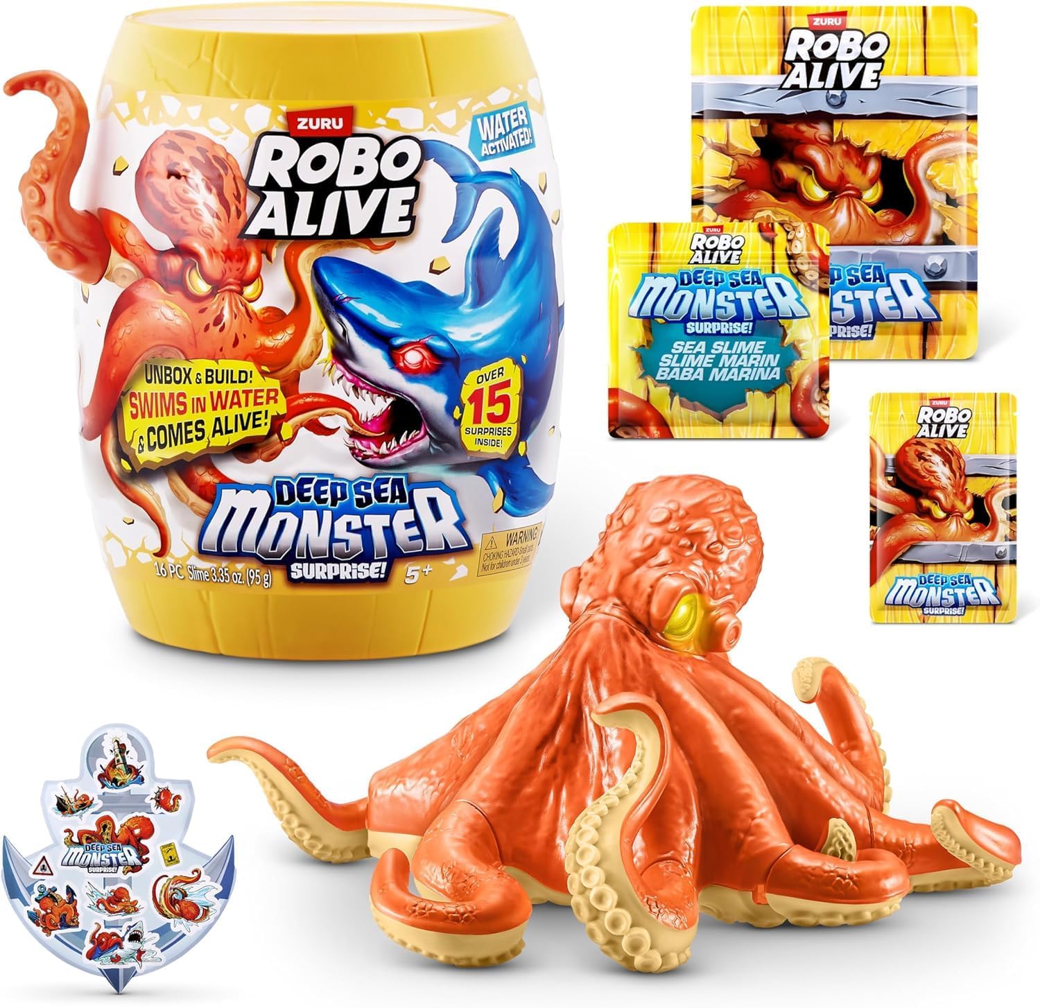ZURU Robo Alive Deep Sea Monster Surprise Shark Figure