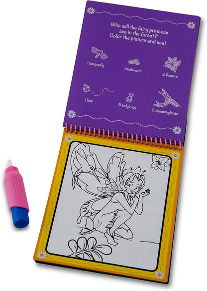 Melissa & Doug Water WOW! Livres de peinture magique fées avec des stylos à eau, Livres de coloriage à l'eau pour enfants de 3 4 5 6 7 ans, Jouets de voyage et packs d'activités pour tout-petits