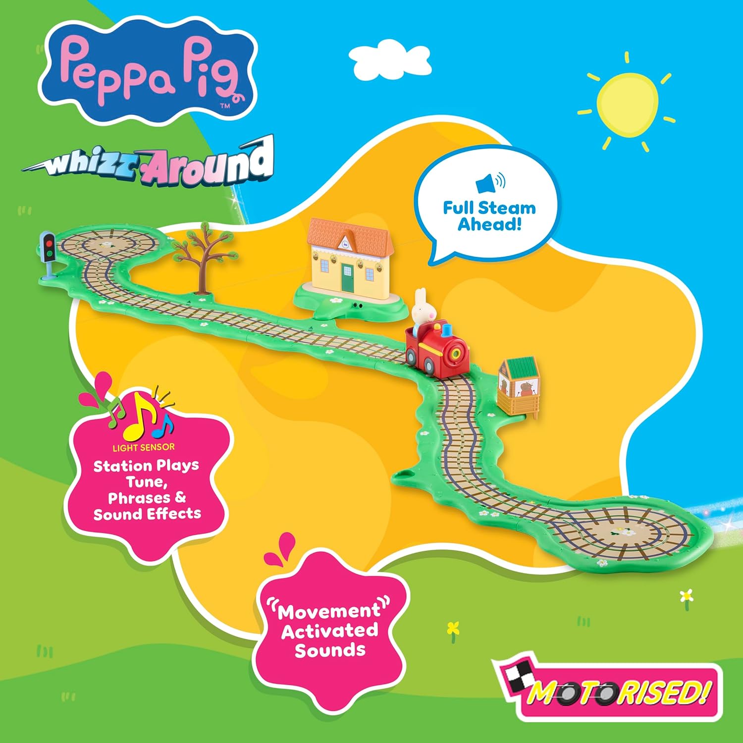 Peppa Pig Whizz Around Clickety Clack Train Set