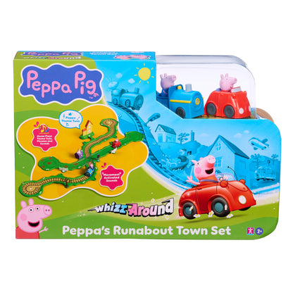 Peppa Pig Whizz Around Peppa’s Runabout Town Set, Motorised Vehicles, Track Toys, Pre-school Toys