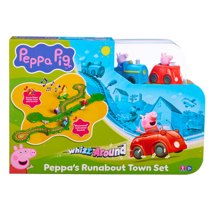 Peppa Pig Whizz Around Peppa’s Runabout Town Set, Motorised Vehicles, Track Toys, Pre-school Toys