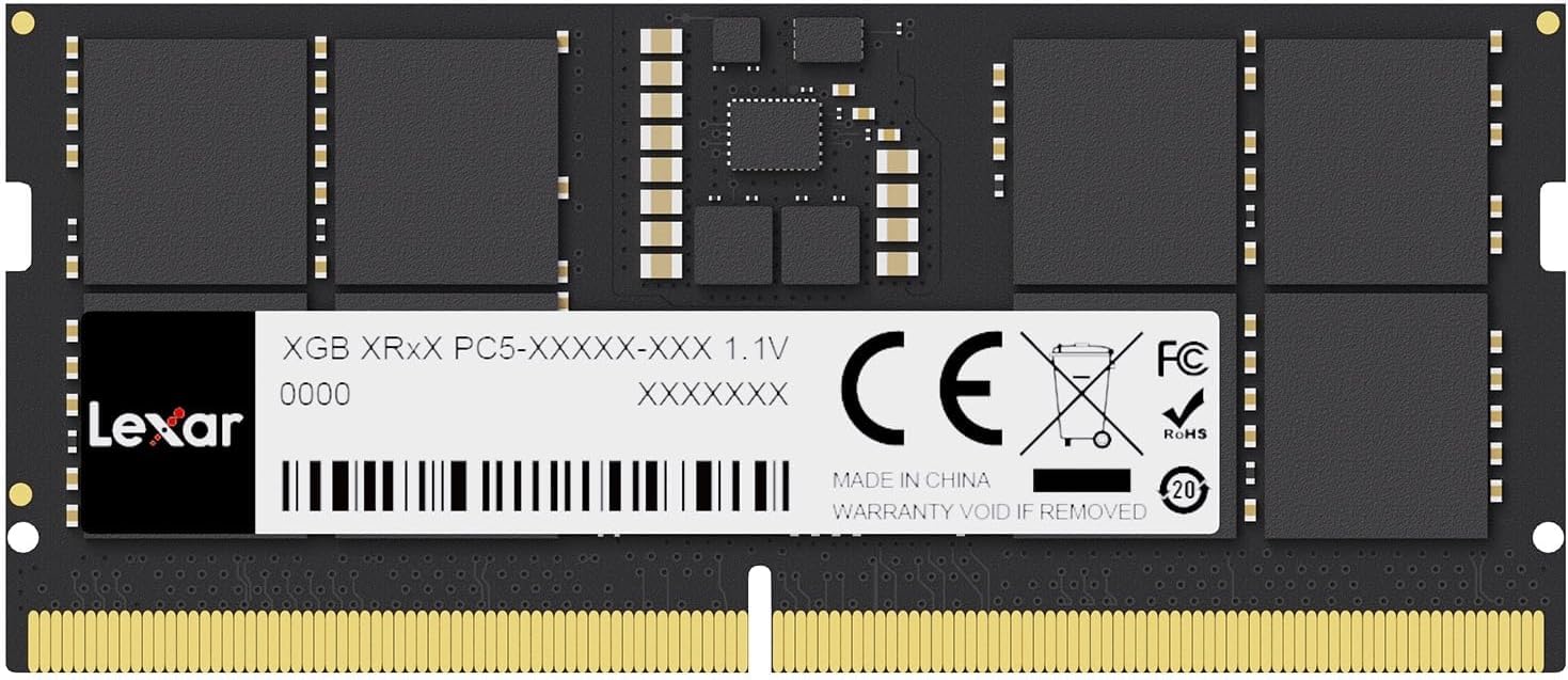 Barrette+m%C3%A9moire+8GB+SODIMM+DDR5+Lexar+5600Mhz+%28Black%29