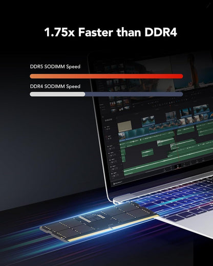 Barrette+m%C3%A9moire+8GB+SODIMM+DDR5+Lexar+5600Mhz+%28Black%29