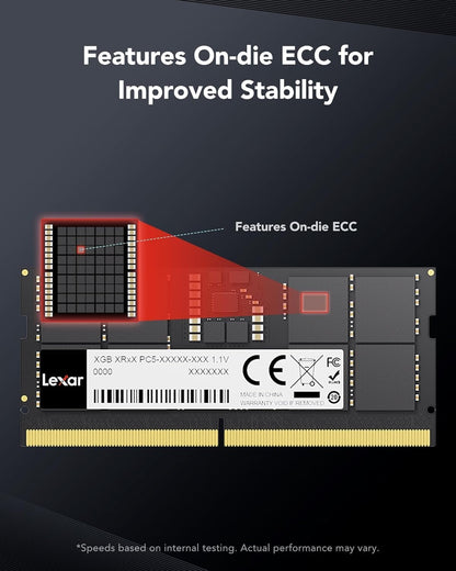 Barrette+m%C3%A9moire+8GB+SODIMM+DDR5+Lexar+5600Mhz+%28Black%29