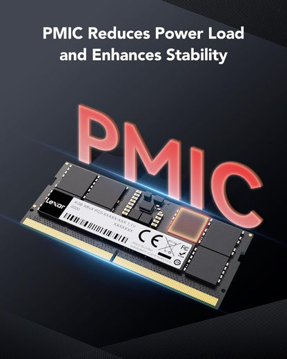 Barrette+m%C3%A9moire+8GB+SODIMM+DDR5+Lexar+5600Mhz+%28Black%29