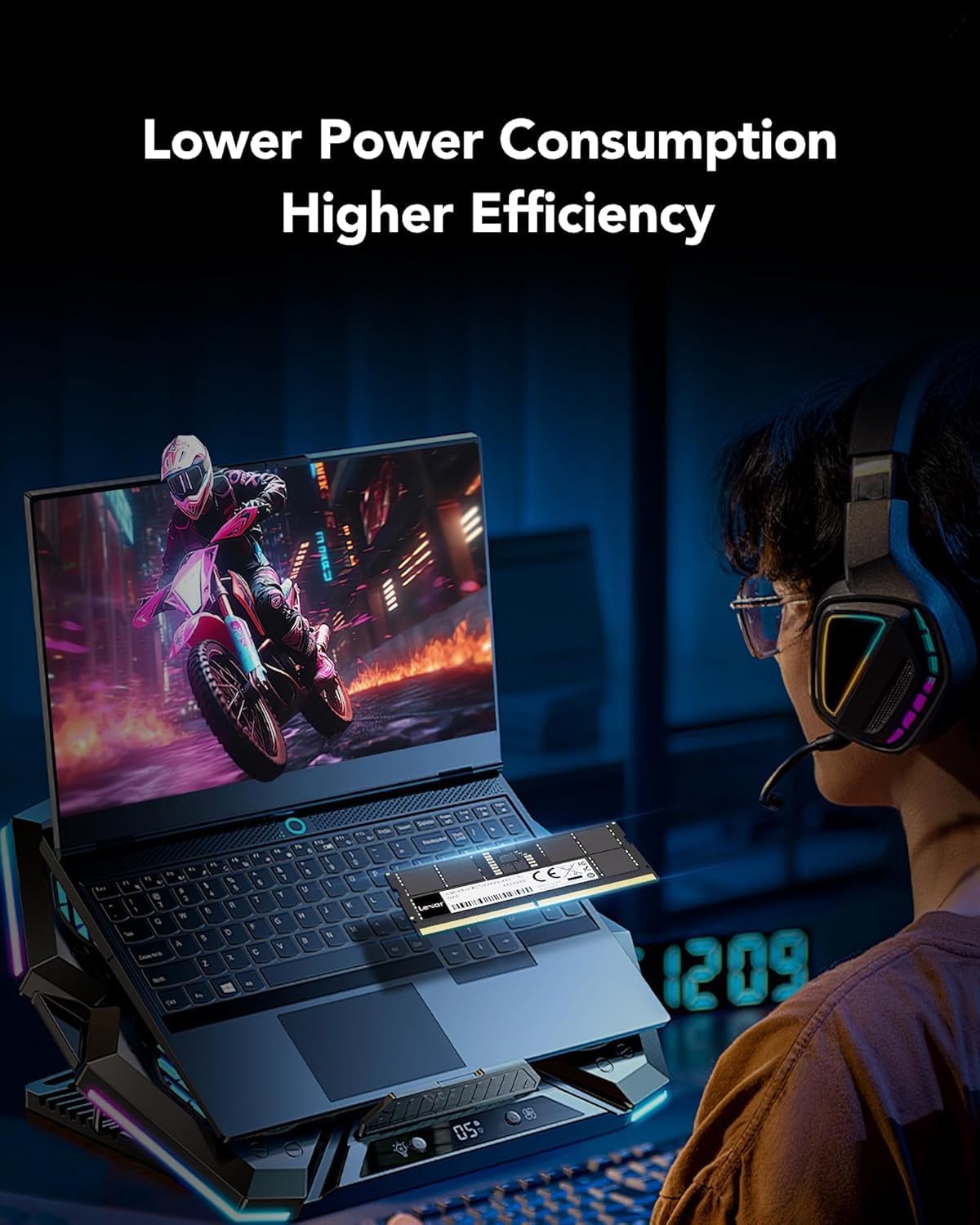 Barrette+m%C3%A9moire+8GB+SODIMM+DDR5+Lexar+5600Mhz+%28Black%29