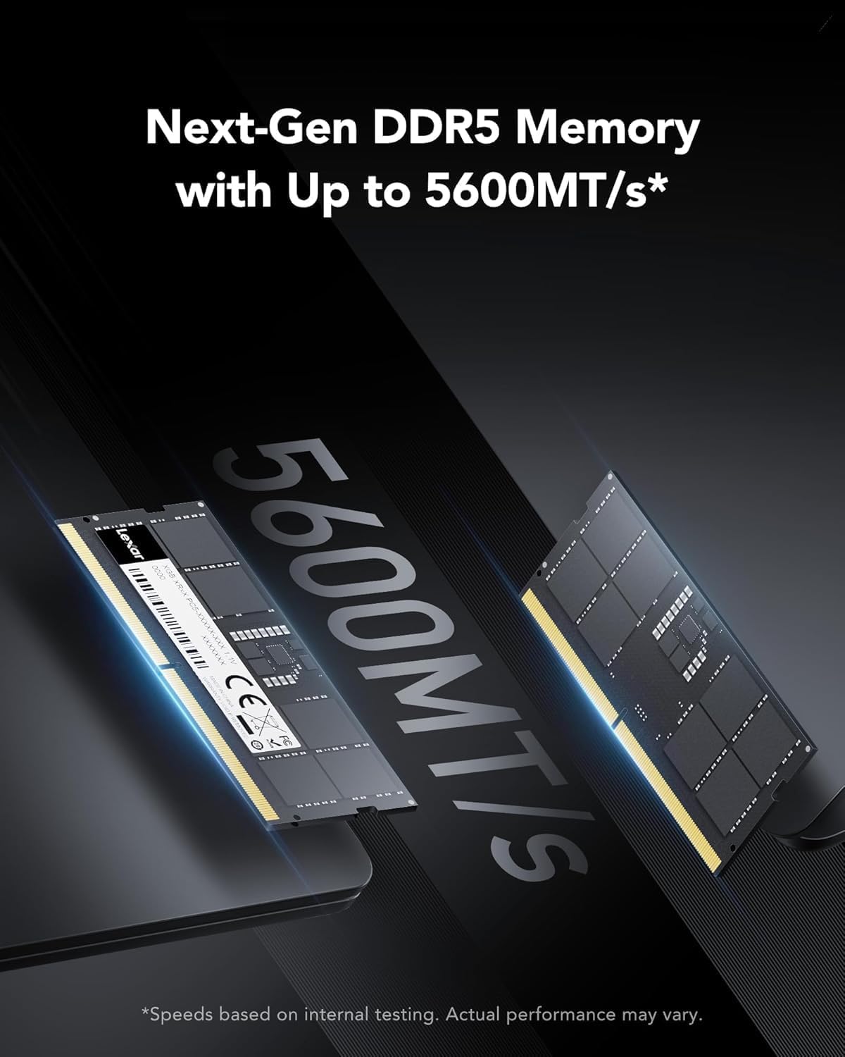 Barrette+m%C3%A9moire+8GB+SODIMM+DDR5+Lexar+5600Mhz+%28Black%29
