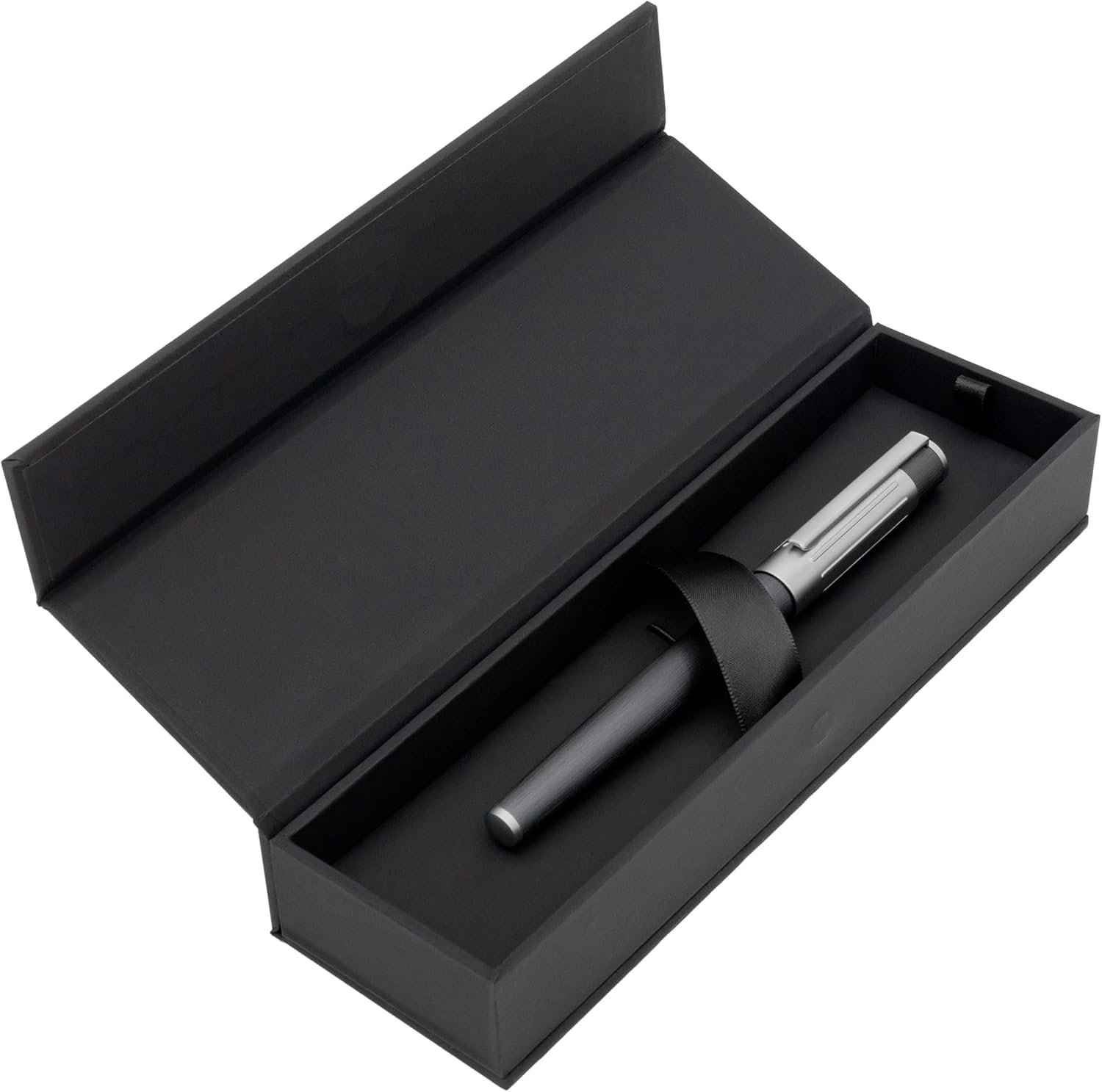 Hugo Boss Gear Ribs HSV3065D Brass and Aluminium Rollerball Pen Gun Length 13.8cm Black Ink