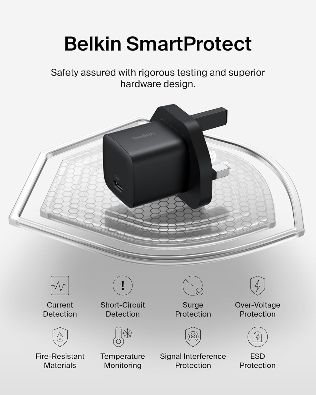 Belkin USB-C Plug 25W - USB-C Phone Charger PD 3.0 Fast Charging with PPS for Apple iPhone 16, iPhone 15 Plus, Pro, Pro Max, iPad Pro, Samsung Galaxy S25, Pixel 9, Nintendo Switch, & More