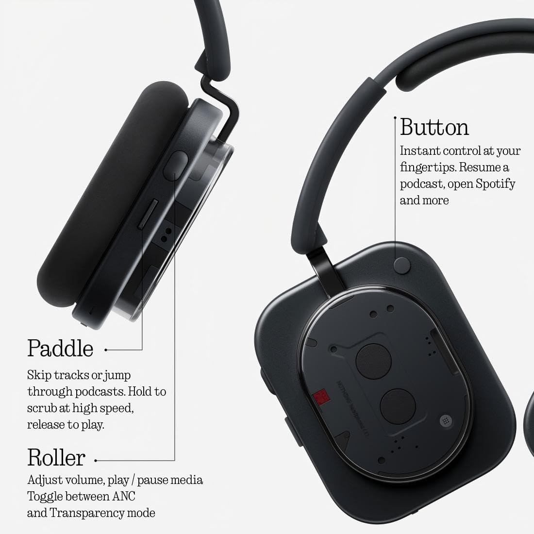 Nothing Headphone (1) Wireless Over Ear Headphones with Active Noise Cancelling, Up to 80 Hours of Battery Life, Hi-Res, Spatial Audio, Water Resistance