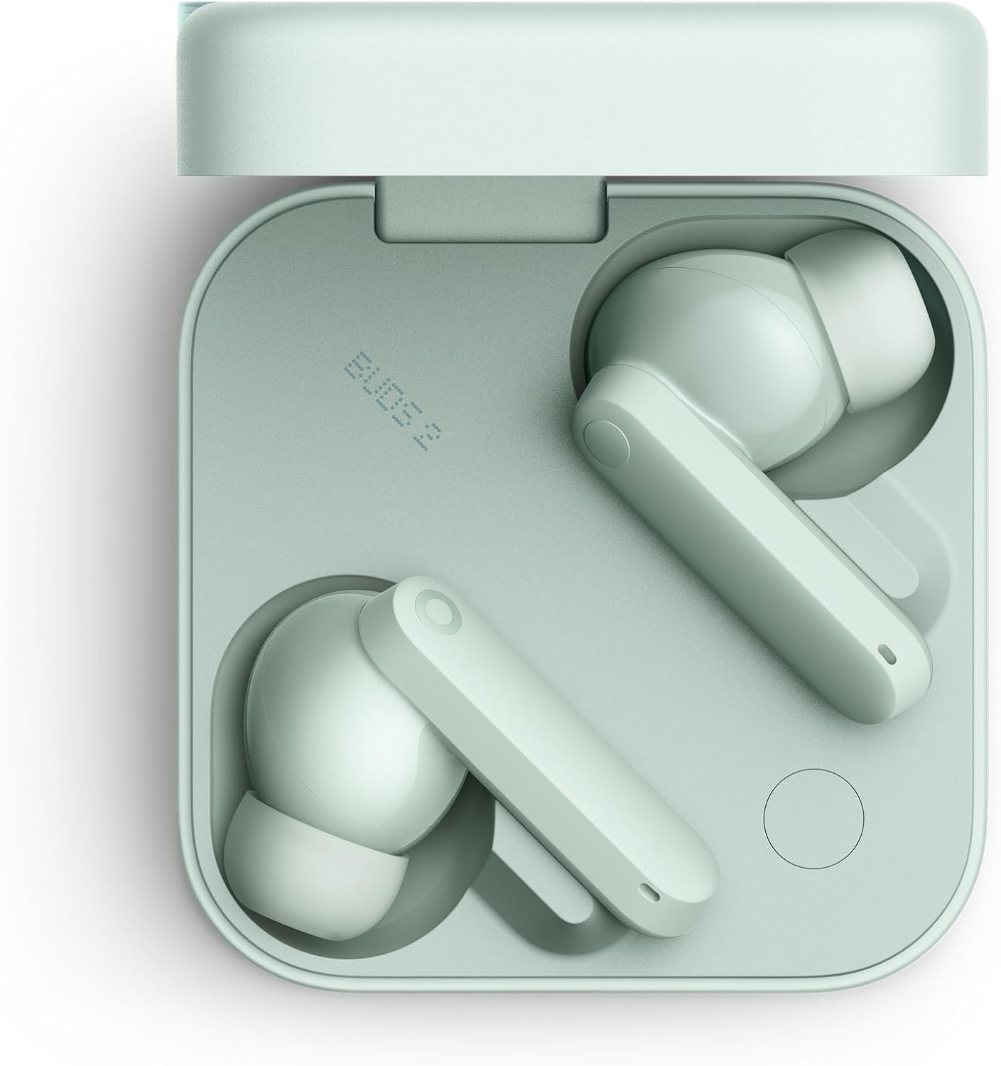 CMF Buds 2 Wireless Earbuds with 48 dB Hybrid ANC, 55-Hour Battery Life, 11mm PMI Driver, 6 HD mics and Spatial Audio, IP55 Dust & Water Resistance - Light Green