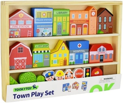 Juguetoon Holz-Stadt Schild Set