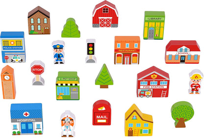 Juguetoon Holz-Stadt Schild Set