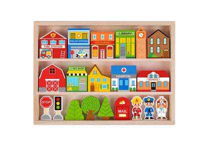 Juguetoon Holz-Stadt Schild Set