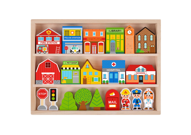 Juguetoon Holz-Stadt Schild Set