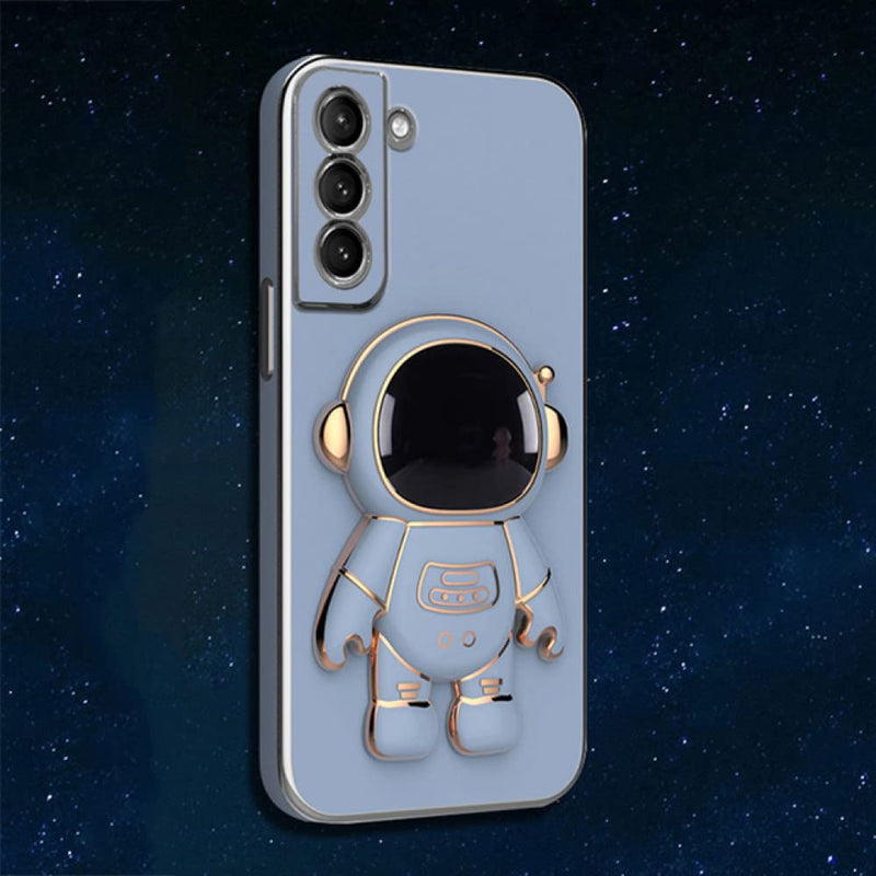 Cover Fold Stand Holder Phone Case for Samsung Galaxy S22 Ultra Note20 Note10 S21 Plus S20 FE A22 A32 A52 A72 Astronaut Cover, Blue, for S22