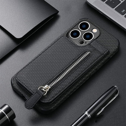 Zipper Cards Wallet Leather Phone Case For iPhone 13 12 Mini 11 Pro Max X XS XR 8 7 6 6S Plus SE 2020 Purse Card Holder Cover,Black,For iPhone SE 2020