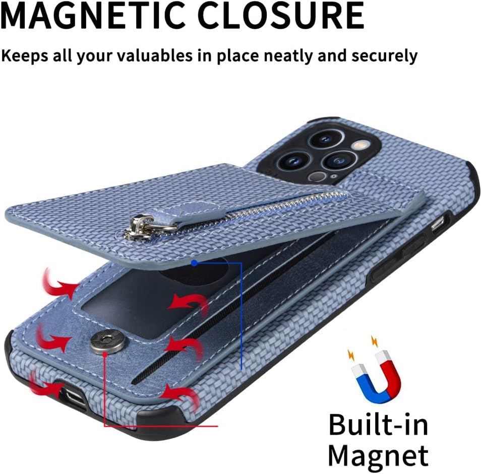 Zipper Cards Wallet Leather Phone Case For iPhone 13 12 Mini 11 Pro Max X XS XR 8 7 6 6S Plus SE 2020 Purse Card Holder Cover,Black,For iPhone SE 2020