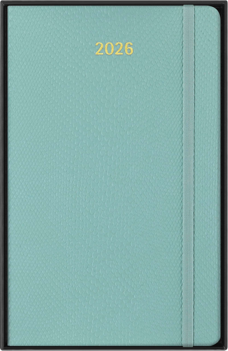 Moleskine Weekly Planner 2026 Precious and Ethical, 12-Month Weekly Agenda With Space For Notes, Vegan Soft Cover Python Effect, Sage Green Color, Size 13x21 cm